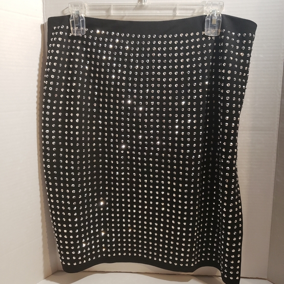 Mini Skirt with Rhinestones - Picture 2 of 5